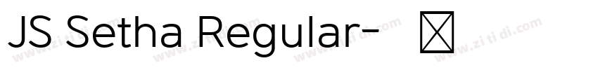 JS Setha Regular字体转换